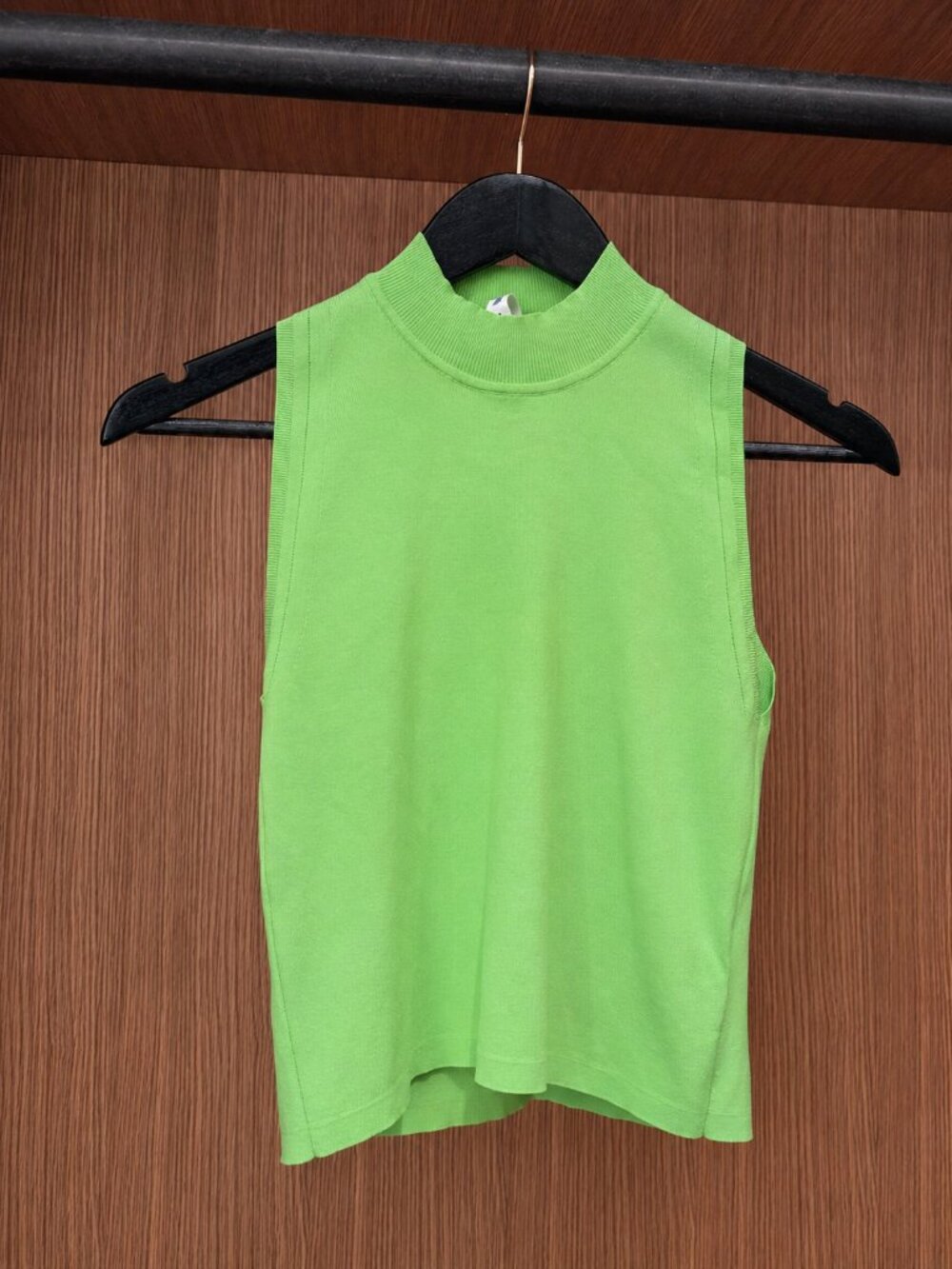 Adam Selman Sport Sleeveless Mock Neck Top